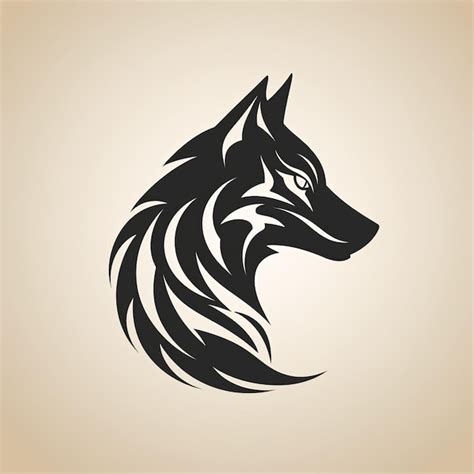 Sleek And Minimalist Wolf Mascot Logo Premium AI Generated Image