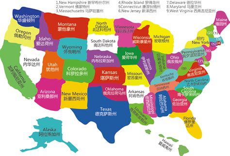 A Map Of The United States With All Its Major Cities And Their