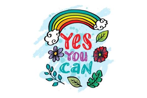 Yes You Can Lettering Graphic By Han Dhini · Creative Fabrica