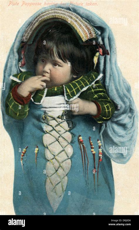 Indigenous American Baby in a papoose Stock Photo - Alamy