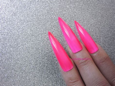 Lange Fuchsia Stiletto Gef Lschte N Gel Etsy De Nagellack Ideen