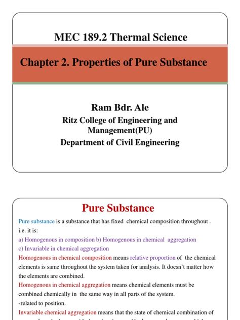 Properties of Pure Substance | PDF | Vapor | Liquids