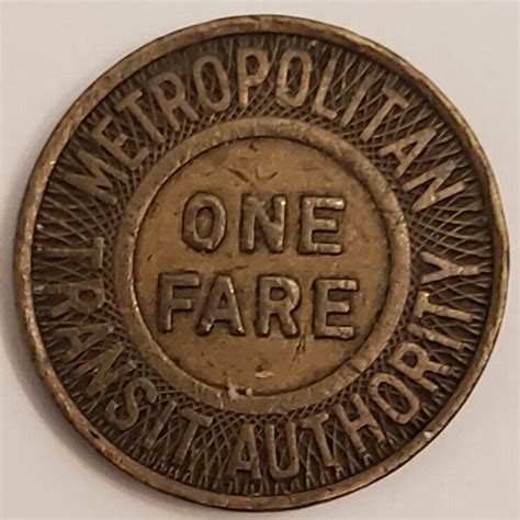 Vintage Boston Mta Token Metropolitan Transit Authority Token One