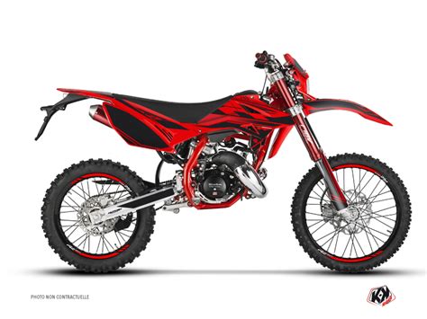 Beta RR 50 Enduro 50cc FIRENZE Graphic Kit Red Black Kutvek Kit Graphik