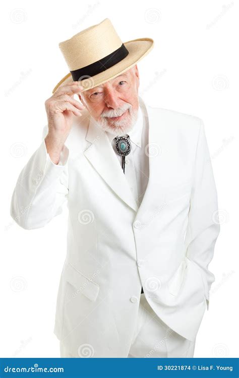 Senior Southern Gentleman Tips Hat Stock Photo | CartoonDealer.com ...