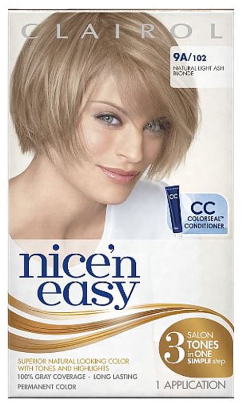 Nice N Easy Permanent Color Natural Light Ash Blonde 102 1 Ea Pack Of 3 Walmart
