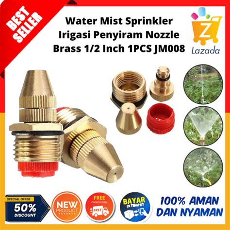 Water Mist Sprinkler Irigasi Penyiram Nozzle Brass 1 2 Inch 1PCS JM008