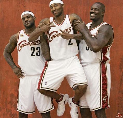 Shaquille Oneal Mo Williams And Lebron James Cavaliers Nba