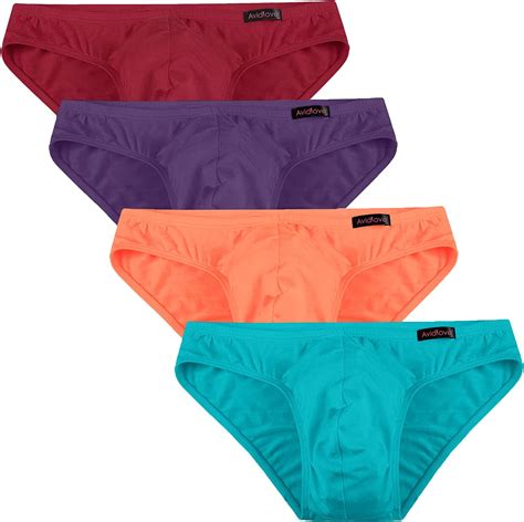 Avidlove Mens Bikini Underwear 4 Pack Low Rise Briefs For Men Sexy Mens