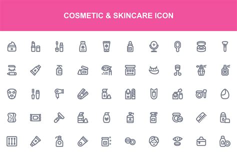 Cosmetic App Symbol Icon Set 4675376 Vector Art At Vecteezy