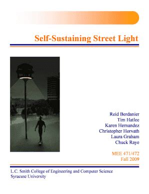 Fillable Online Web Ics Purdue Self Sustaining Street Light Career