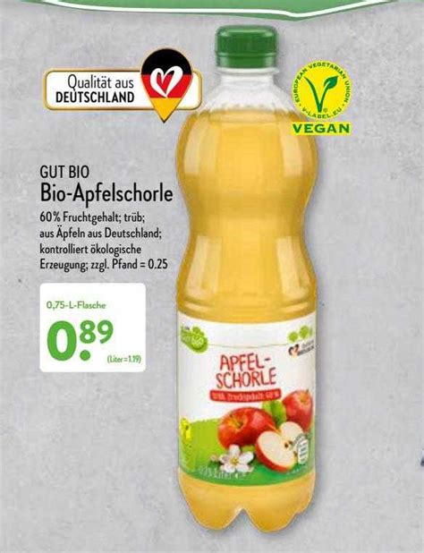 Gut Bio Bio Apfelschorle Angebot Bei ALDI Nord 1Prospekte De