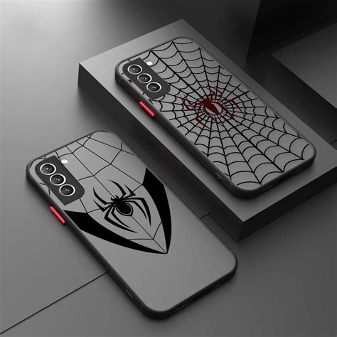 Marvel Homem Aranha Logotipo Pele Sentir Capa Para Samsung Galaxy S22 S21 S20 Fe S 22 Ultra 5g