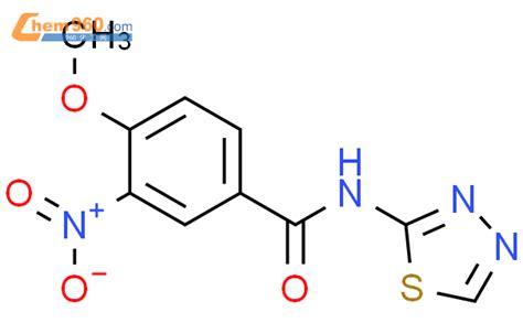 313498 90 7 4 methoxy 3 nitro N 1 3 4 thiadiazol 2 yl benzamideCAS号