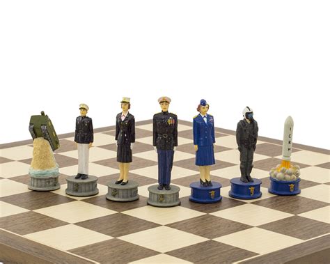 The Air Force Vs Marines Hand painted themed Chess set by Italfama [RCPB335] - £182.99 - The ...