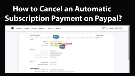 How To Cancel An Automatic Subscription Payment On Paypal 2019 Youtube