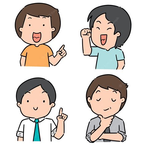 premium vector set  men