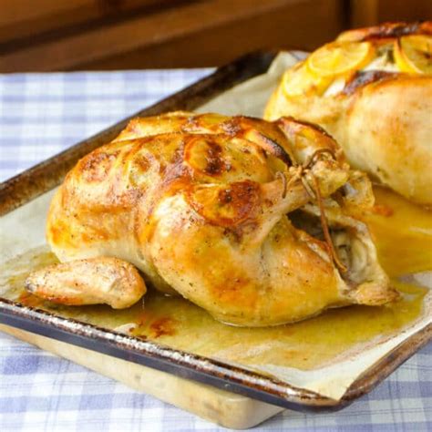 Lemon Garlic Roast Chicken With Sage Very Flavorful Roast Chicken