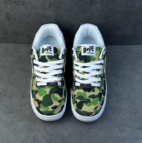 Lovkick Sports A Bathing Ape Bape Sta Low ABC Camo 20th Anniversary Green