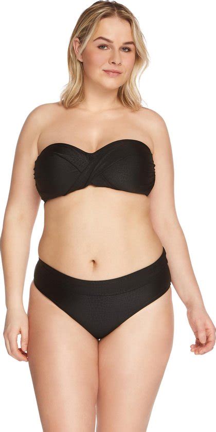 Sapph Wild Side Bandeau Bikini Top Dames Bikinitopje Black Maat G