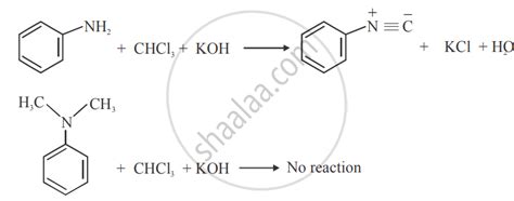 Give A Simple Chemical Test To Distinguish Between Aniline And Nn