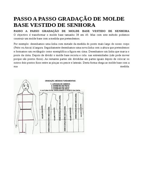 PDF Moldes Gradação de Medidas DOKUMEN TIPS