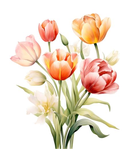 Premium Photo | A painting of flowers from the spring