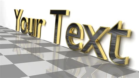 3d Model Custom Text 2 Glossy Cgtrader