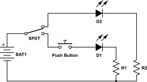 button - Circuit for 2 Switches and 2 LED's - Electrical Engineering ...