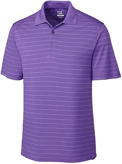 Cutter Buck Mens Drytec Franklin Stripe Golf Polo Shirts