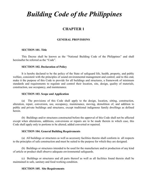 Chapter 11 The National Building Code Of The Philippines Images