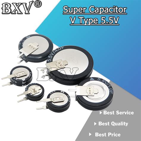 1PCS V Type 5 5V Super Capacitor 0 1F 0 22F 0 33F 0 47F 1F 1 5F 4 0F