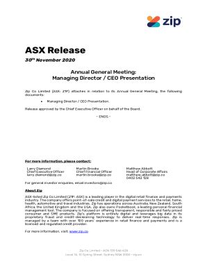 Fillable Online Asx Release Rns Submit Fax Email Print Pdffiller