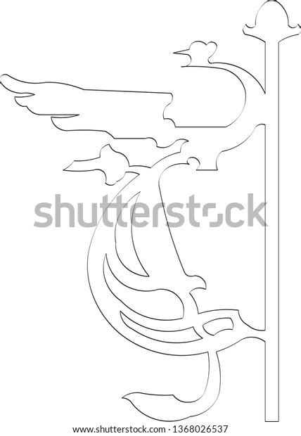 Vector Drawings Production Metal Weathervanes Stock Vector Royalty