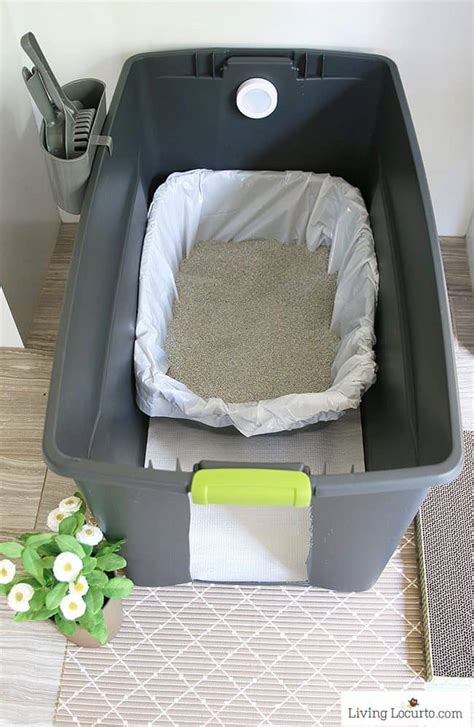 Homemade Cat Litter Box Enclosure - Reader DIY Litter Box Area: Kitty ...