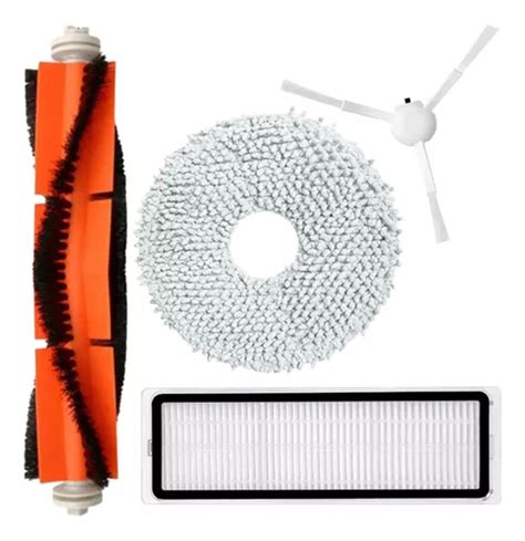 Kit Para Roborock S Escova Centra Lateral Mop Filtro Hepa