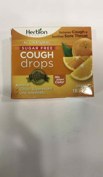 ALL NATURAL SUGAR FREE COUGH DROPS, ORANGE | The Natural Products ...