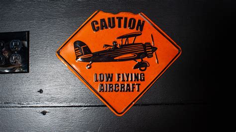 Low Flying Aircraft Tin Sign L317 The Eddie Vannoy Collection 2020