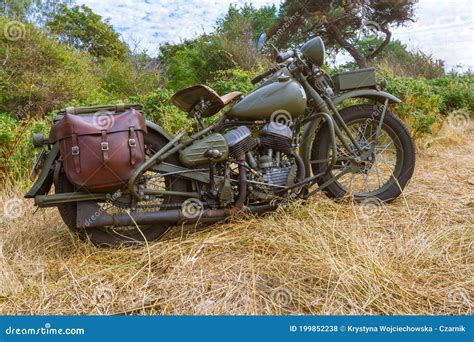 Old Military Motorcycle From Wwii Editorial Stock Photo Image Of