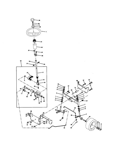 Craftsman Riding Mower Steering Parts Diagram