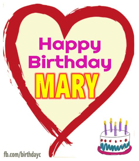 Happy Birthday MARY heart gif - Happy Birthday Greeting Cards | Happy ...