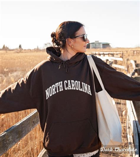 North Carolina Hoodie North Carolina Gift Varsity Sweatshirt Travel ...