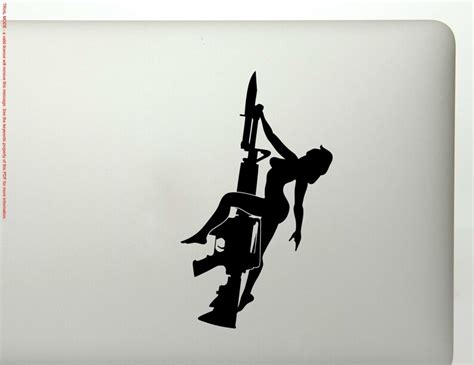 Rifle And Sexy Girl Vinyl Decal Sticker Etsy