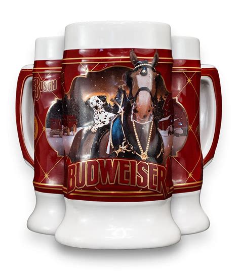 BUDWEISER BEER MUG COLLECTION OF 8 Survey Khl Ru