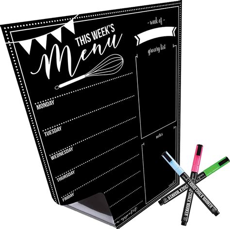 Cinch X Magnetic Weekly Meal Planner For Fridge Convenient