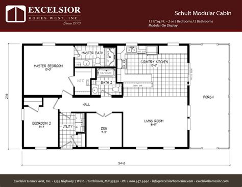 Schult Modular Cabin Excelsior Homes West Inc