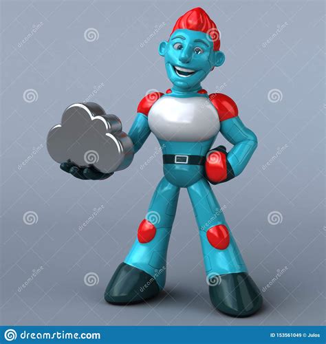 Red Robot 3d Illustration Stock Illustration Illustration Of Anime