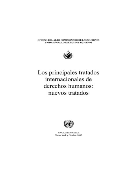 Los Principales Tratados Internacionales De Derechos Humanos