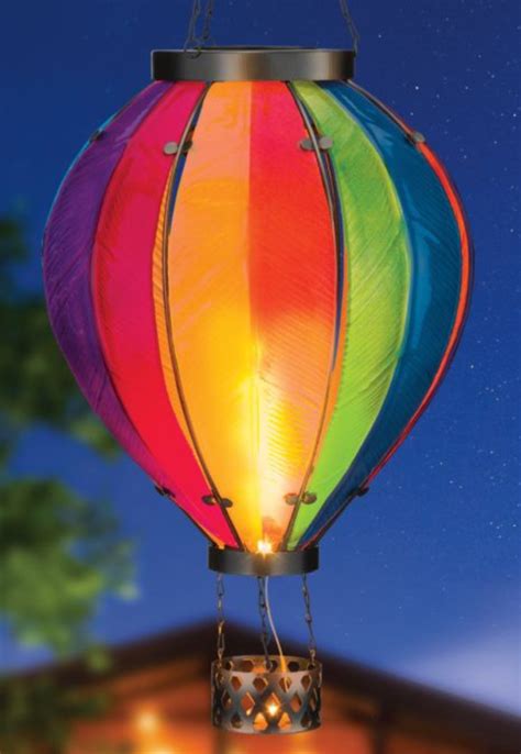Hot Air Balloon Solar Lantern XLG Rainbow Kettey S Beauty LLC