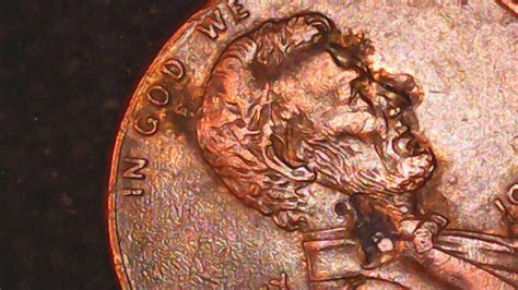 Rare 1995 Lincoln Penny Double Nose Dye Chip Error 4624974865